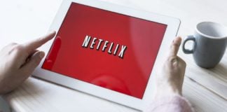 Netflix on a tablet