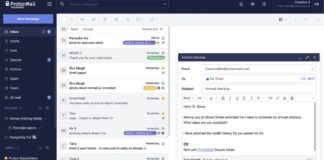 ProtonMail composer screen