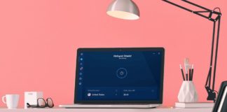 Hotspot Shield running on a laptop