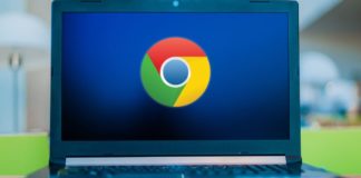 Chrome browser on a computer