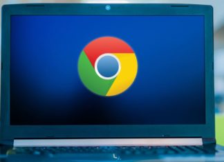 Chrome browser on a computer