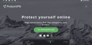 ProtonVPN homepage
