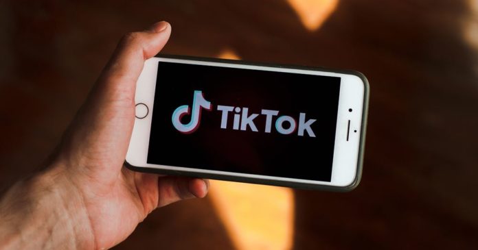 TikTok on a phone TikTok on a phone