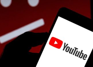YouTube screen