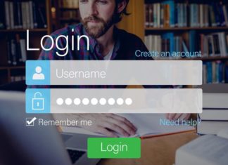 login form - account recovery