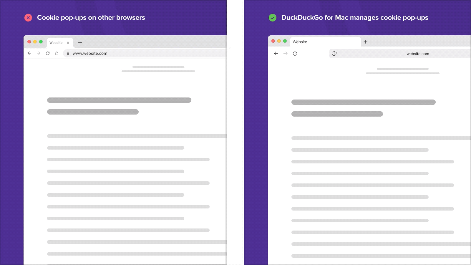 DuckDuckGo browser - Cookie Consent
