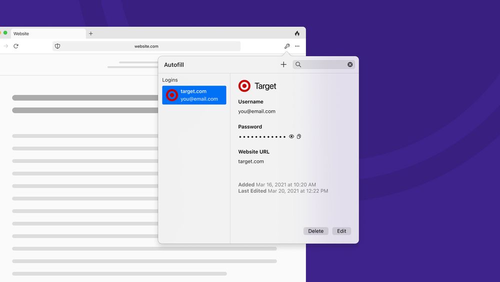 DuckDuckGo browser - Logins
