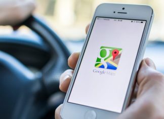 Google Maps on a phone