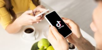 TikTok on a phone