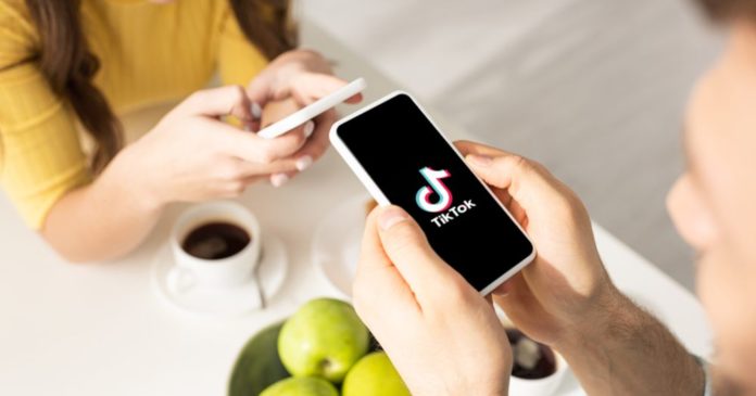 TikTok on a phone