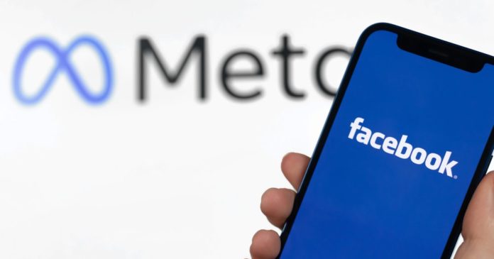 Meta/Facebook on a phone