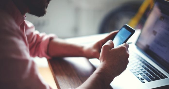 guy using a phone