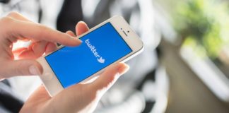 Twitter on a phone