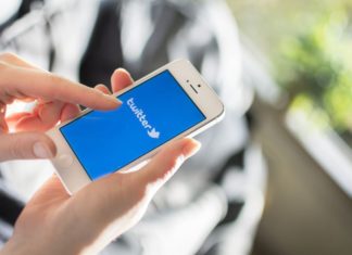 Twitter on a phone