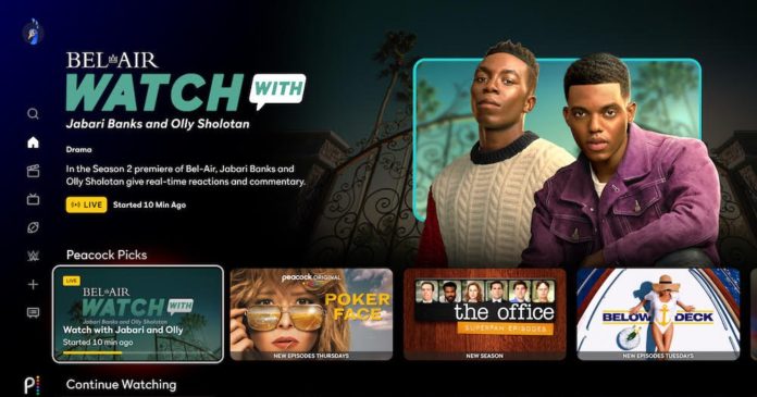 Peacock - Watch With feature