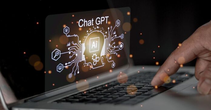 ChatGPT running on a computer